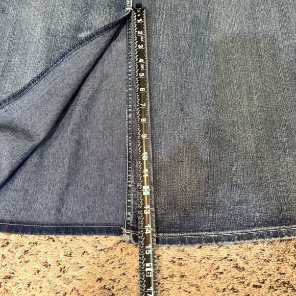 NWT Cato Denim Midi Skirt Size 14 Y2K Embellished Pocket Western Jean Skirt - Picture 10 of 10